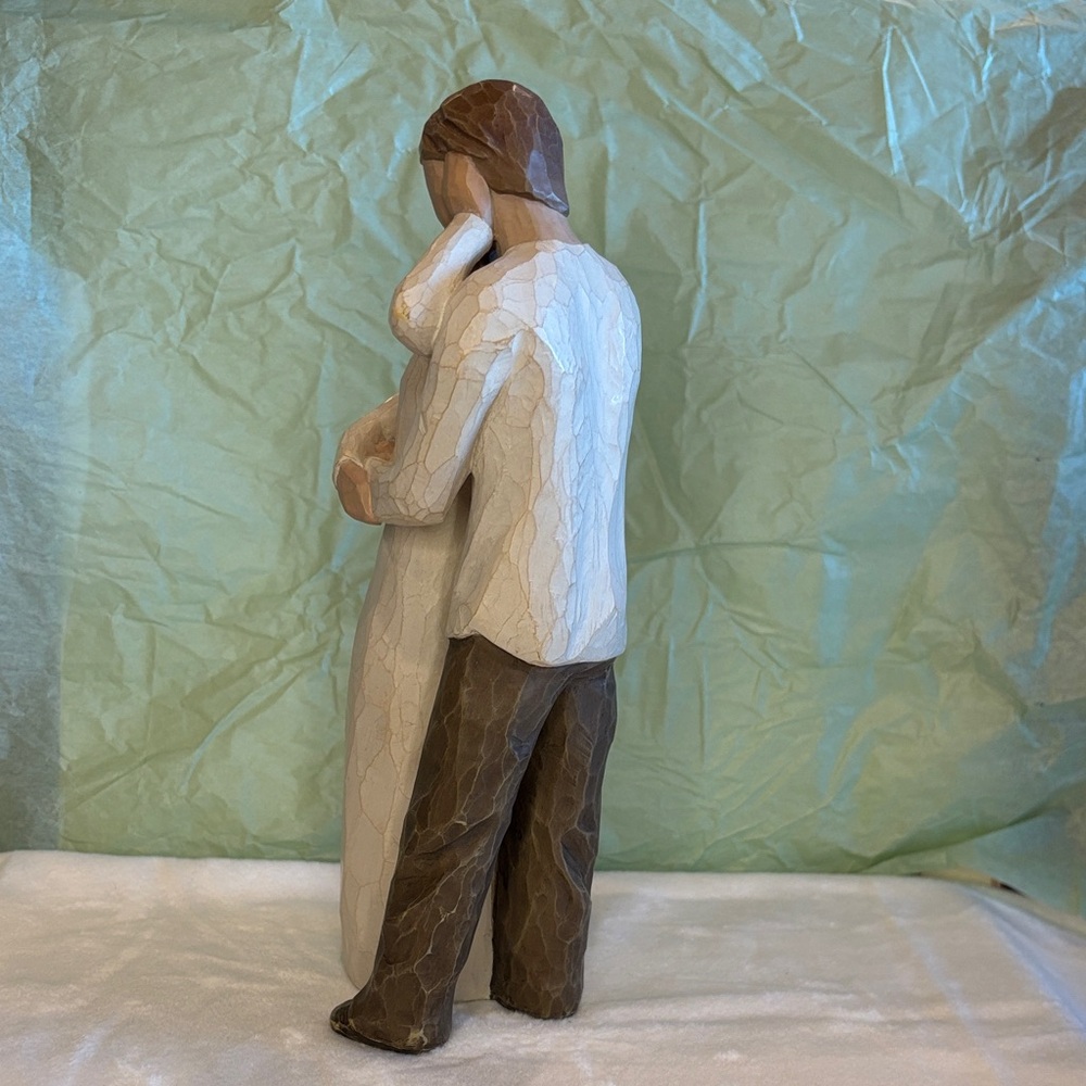 Willow Tree Embrace Sculpture - Together 2000 Cream, Brown - Picture 4 of 17
